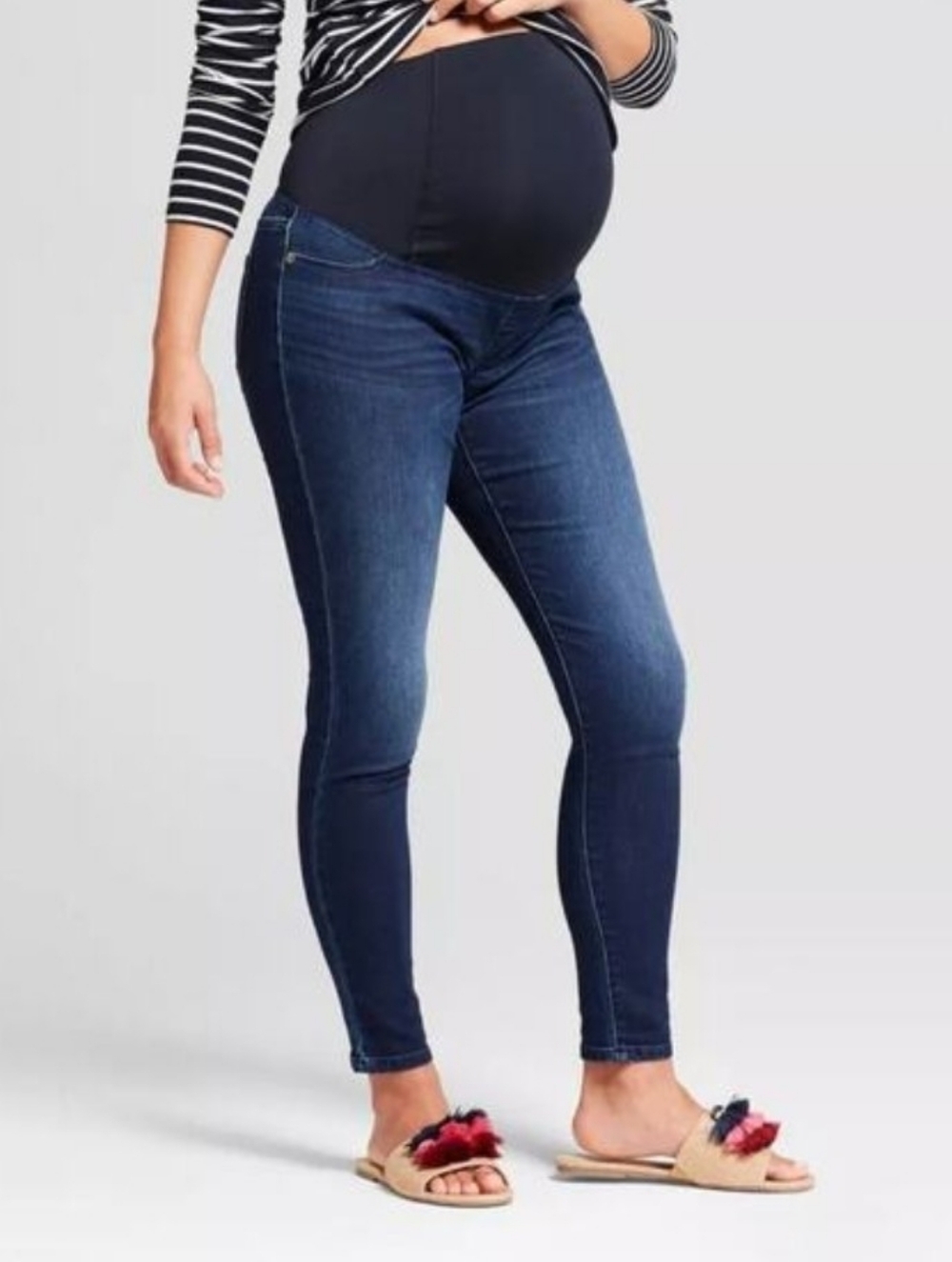 Isabel Maternity Skinny Jeans with Over-Belly Panel
